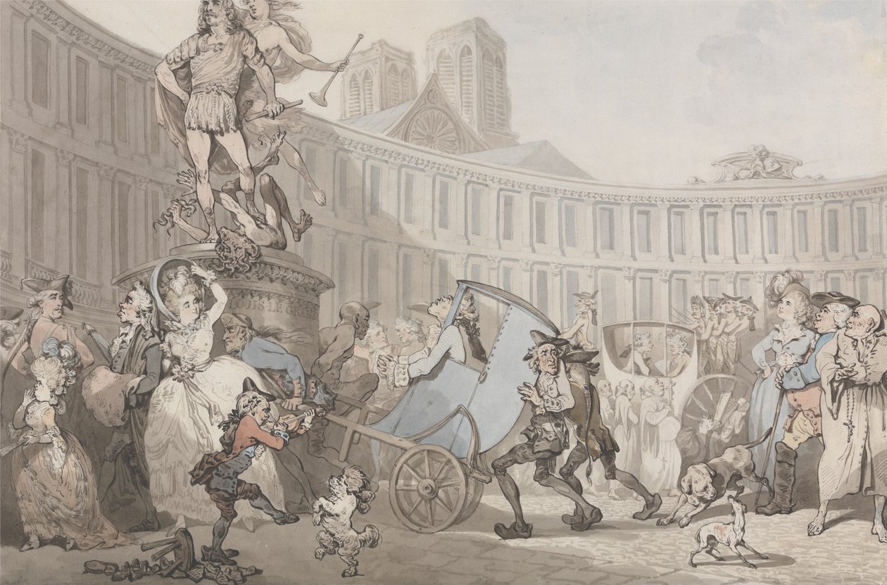 Plaza de las Victoires, París de Thomas Rowlandson