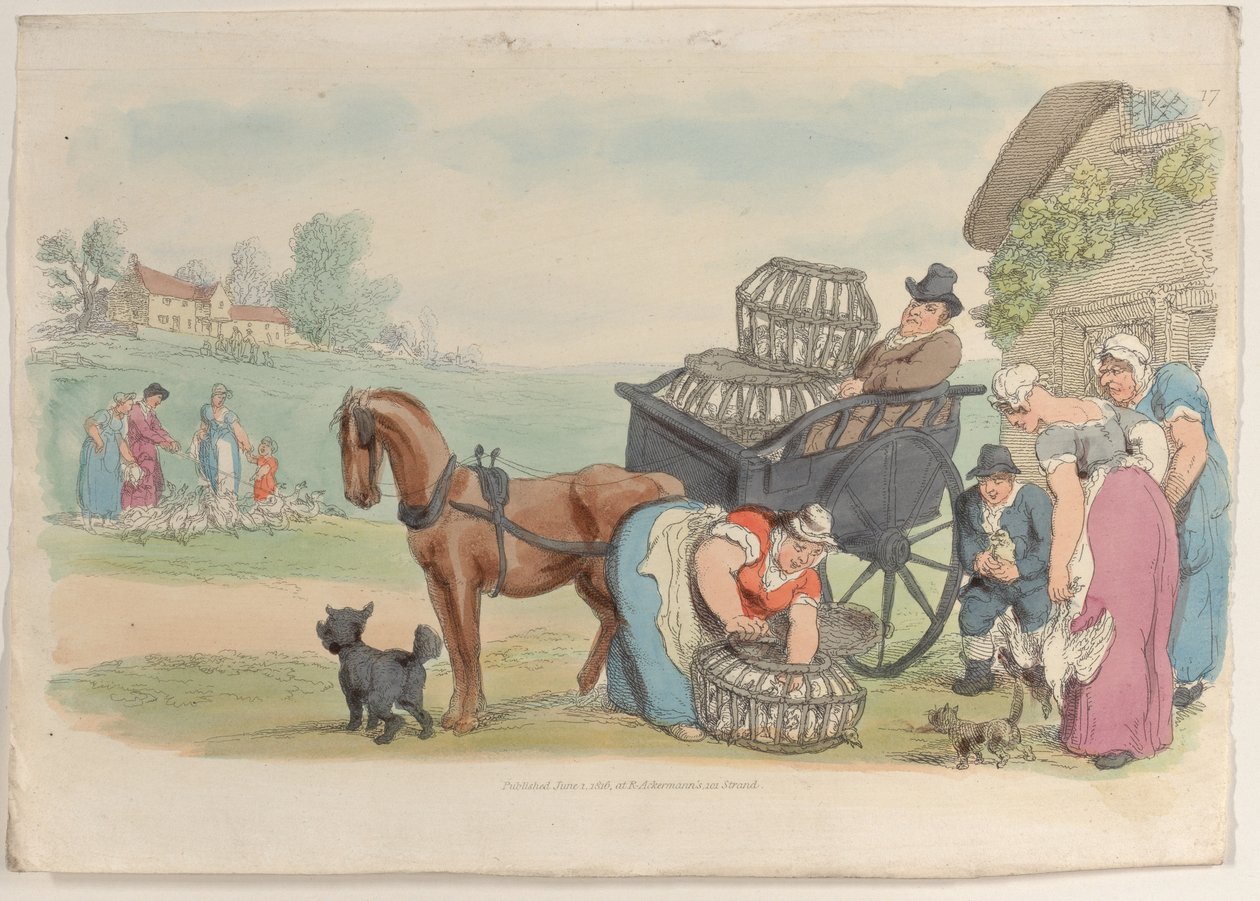 Placa 17, del Mundo en Miniatura, 1816 de Thomas Rowlandson