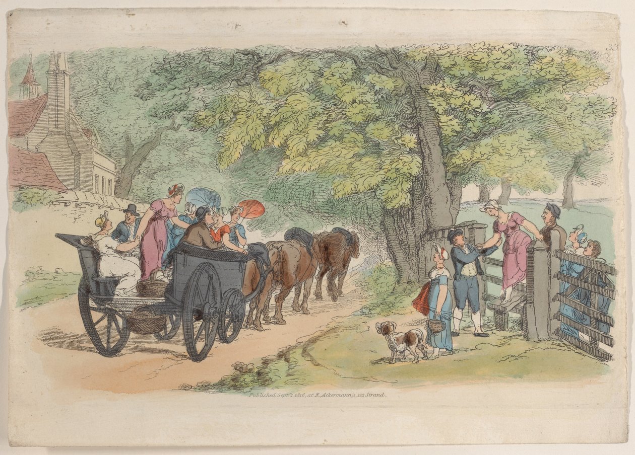 Placa 33, del Mundo en Miniatura, 1816 de Thomas Rowlandson