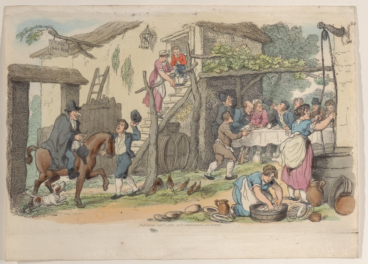 Placa 34, del Mundo en Miniatura, 1816 de Thomas Rowlandson
