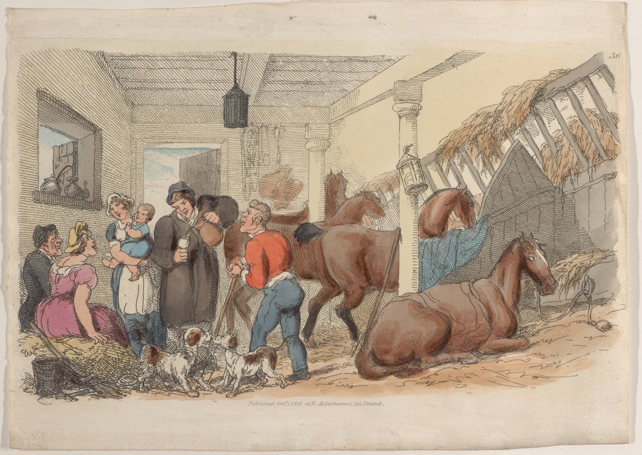 Placa 36, de El Mundo en Miniatura, 1816 de Thomas Rowlandson