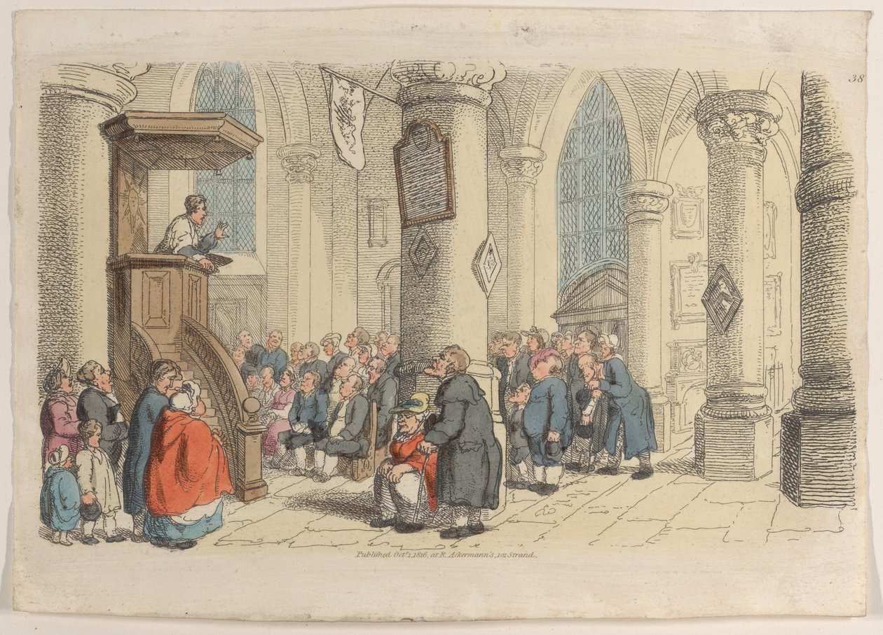 Placa 38, del Mundo en Miniatura, 1816 de Thomas Rowlandson