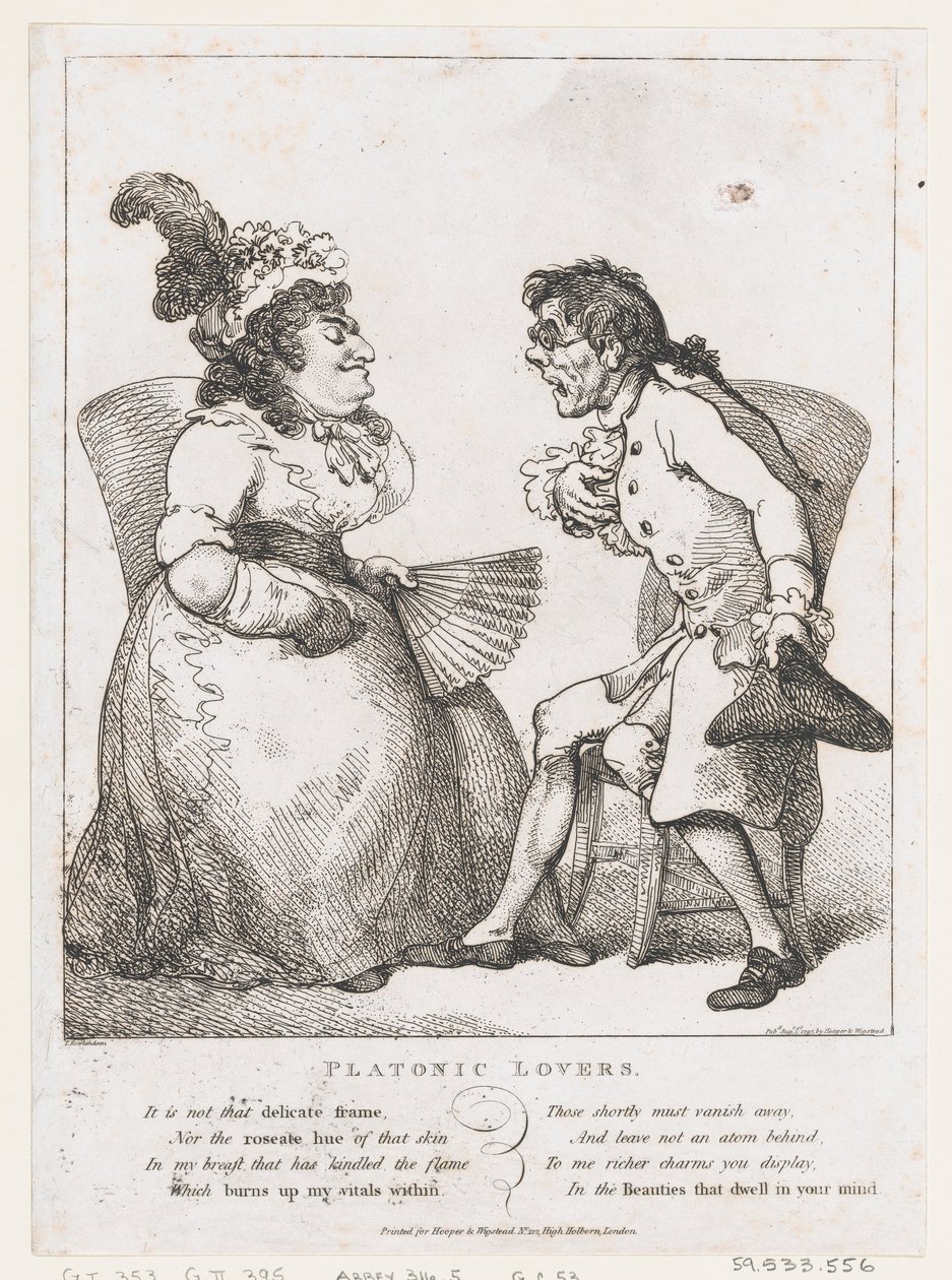 Amantes platónicos, 1 de agosto de 1797 de Thomas Rowlandson