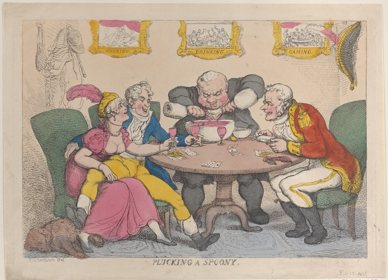 Desplumando a un tonto, 28 de febrero de 1812 de Thomas Rowlandson