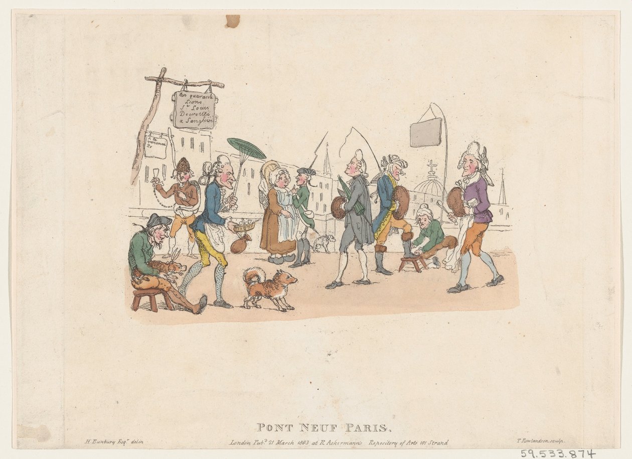 Pont Neuf, París, 1 de mayo de 1803 de Thomas Rowlandson