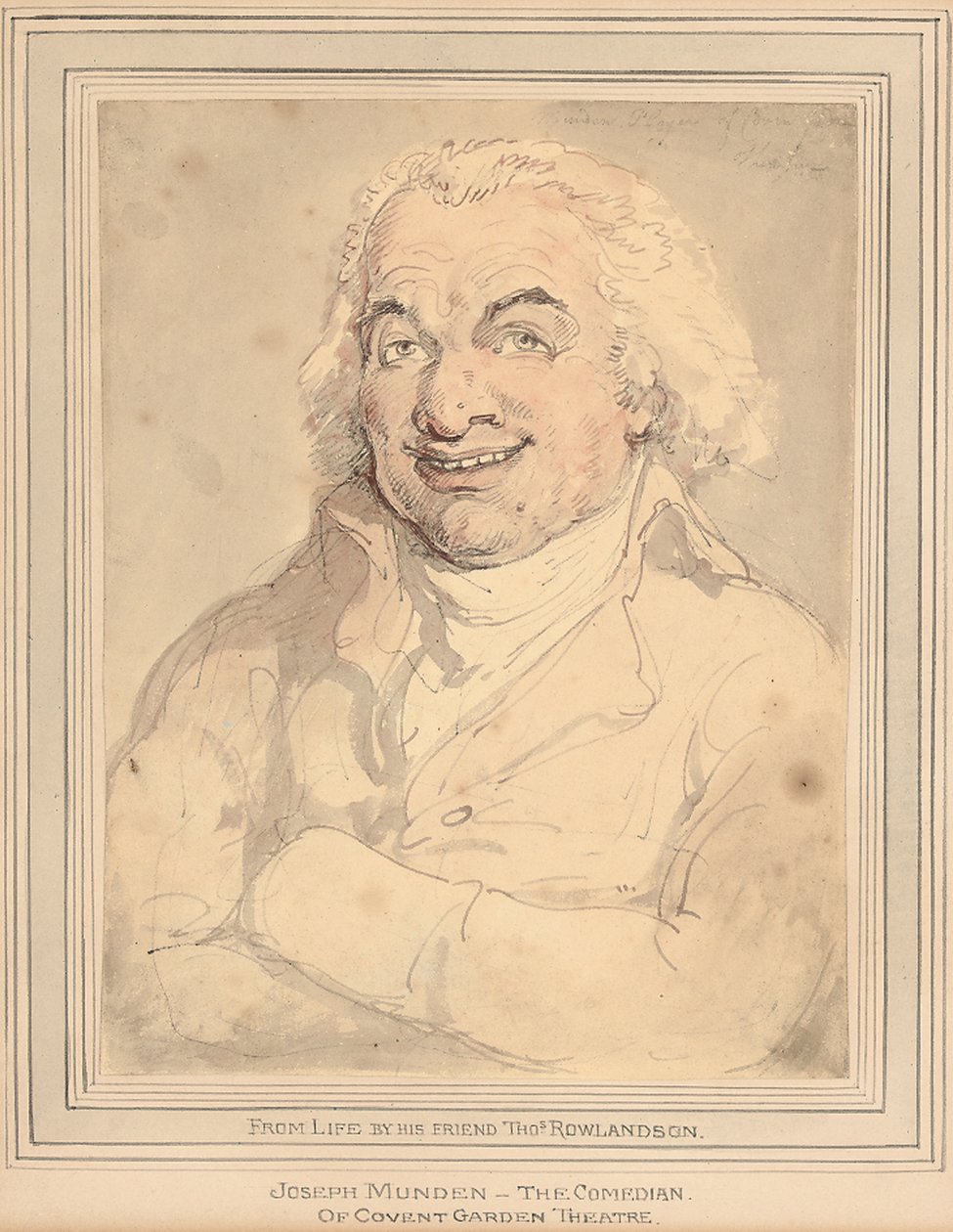 Retrato de Joseph Munden, de Largo de Busto, en un Abrigo de Color Buff de Thomas Rowlandson