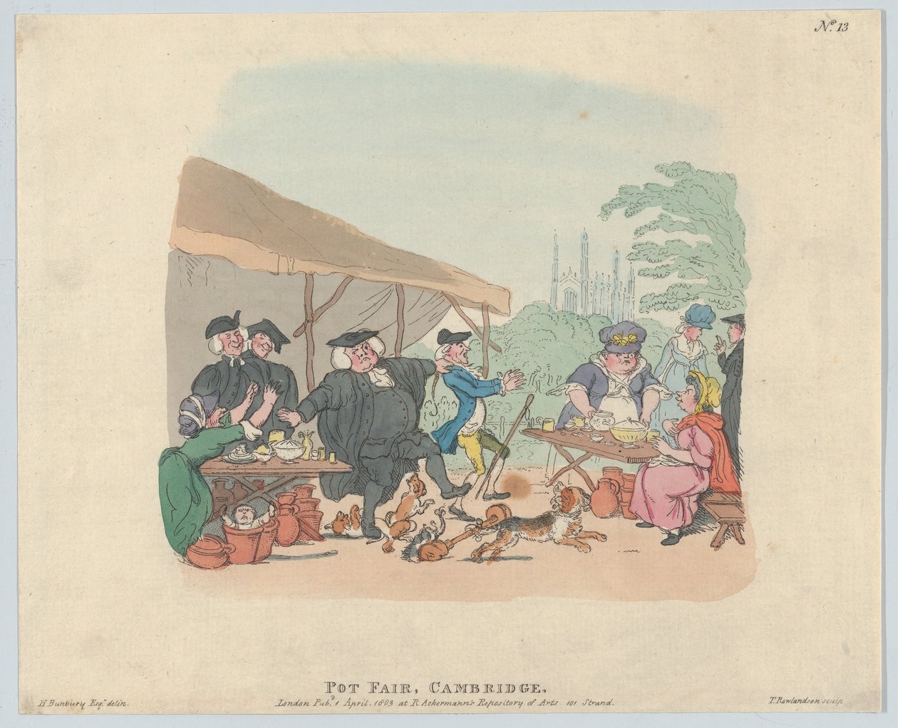 Feria de cerámica en Cambridge de Thomas Rowlandson