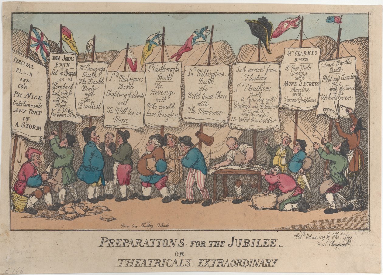 Preparativos para el Jubileo o Teatrales Extraordinarios de Thomas Rowlandson