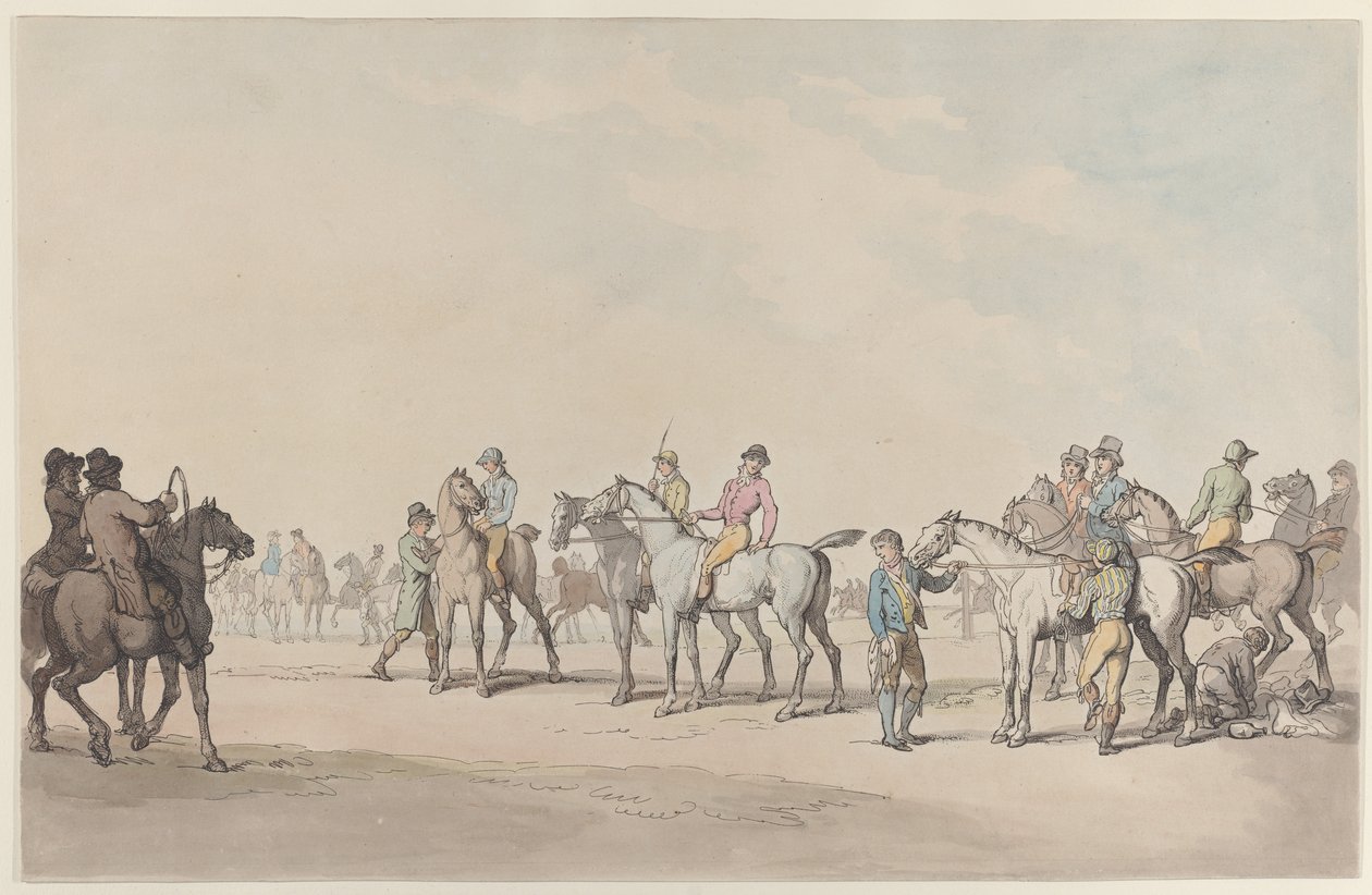 Preparación para la carrera de Thomas Rowlandson