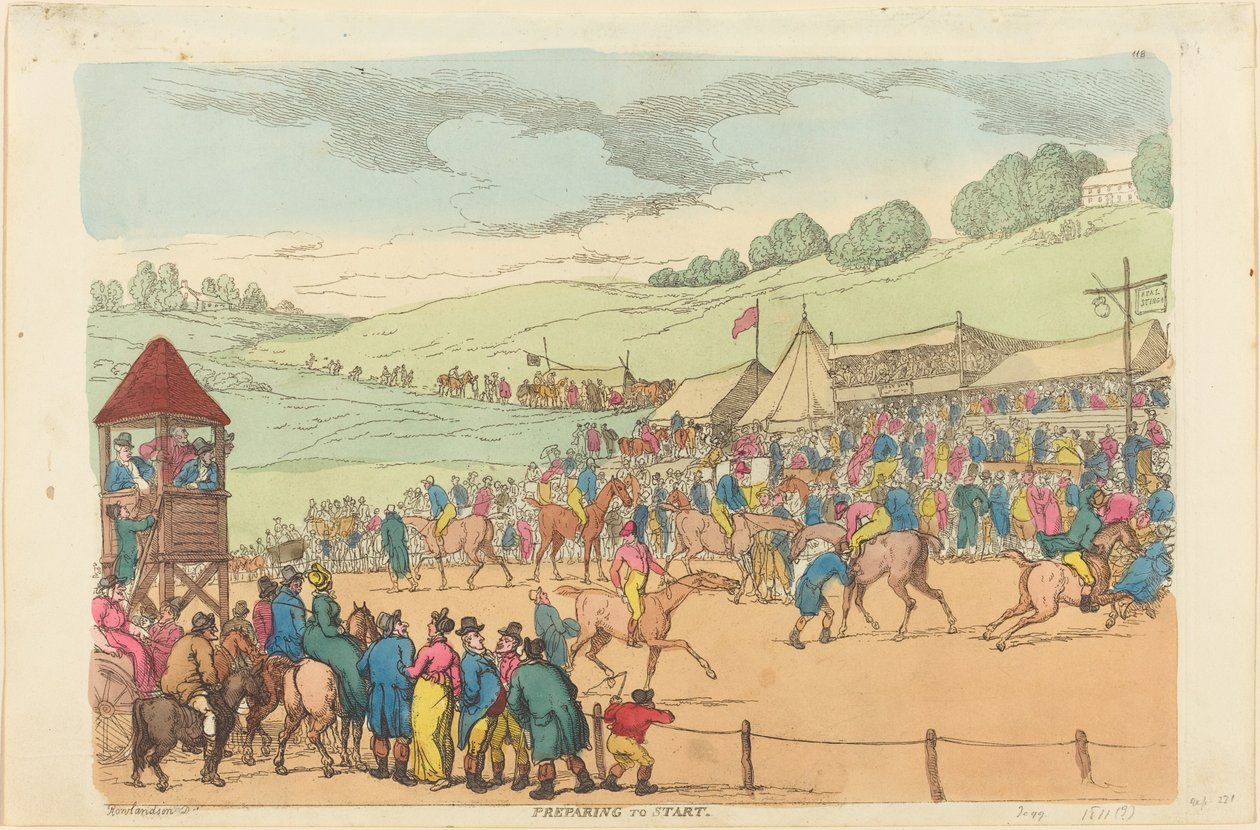 Preparándose para empezar de Thomas Rowlandson