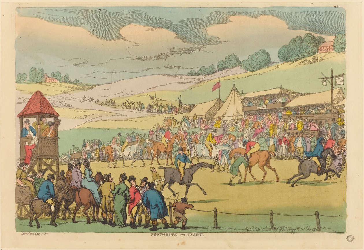 Preparándose para empezar de Thomas Rowlandson