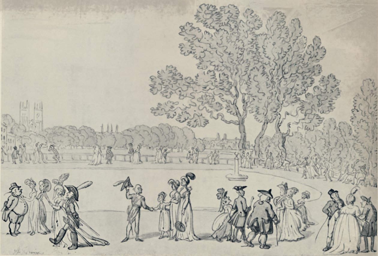 Paseo en el Green Park de Thomas Rowlandson
