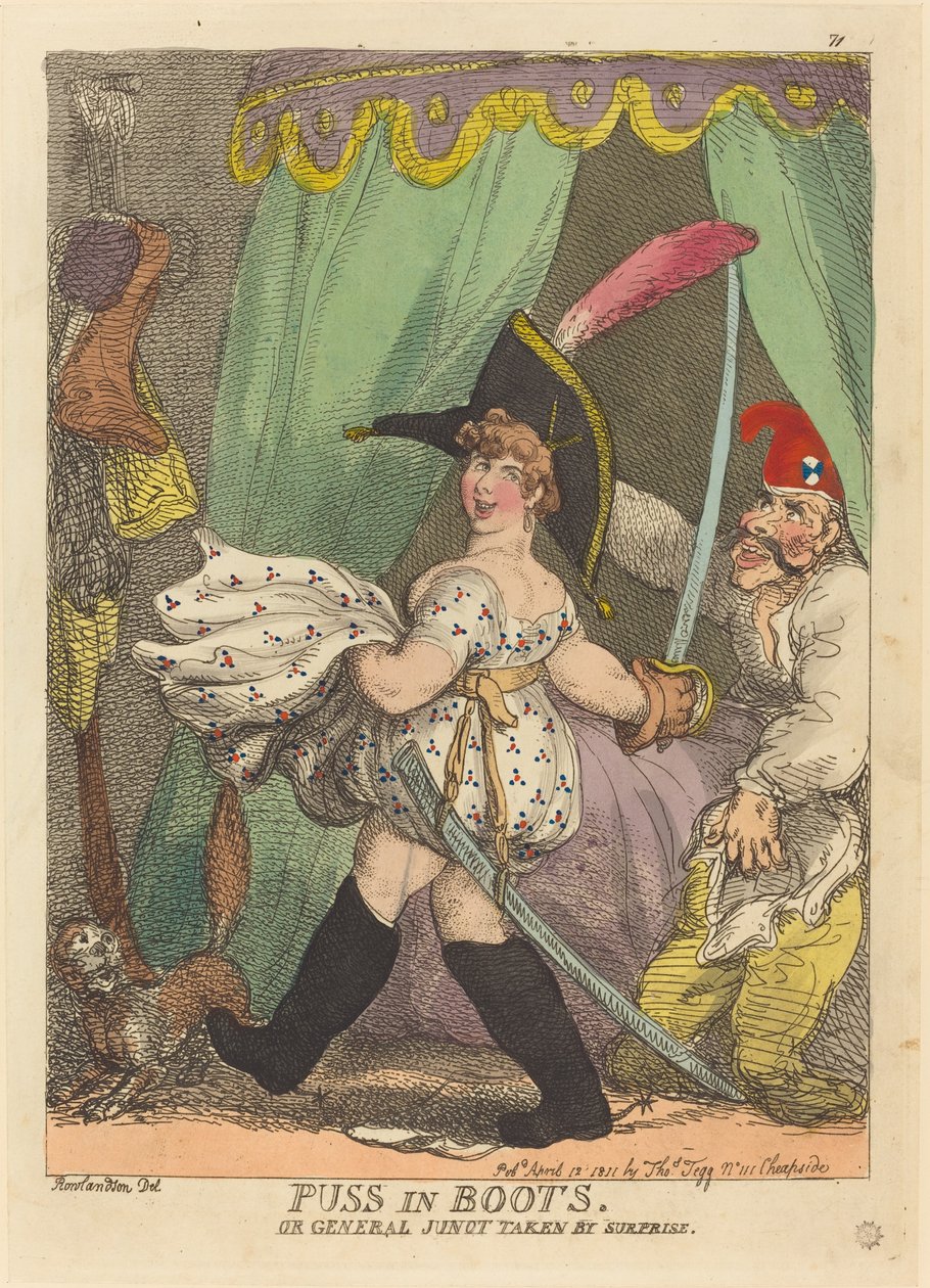 El Gato con Botas, o el General Junot sorprendido de Thomas Rowlandson