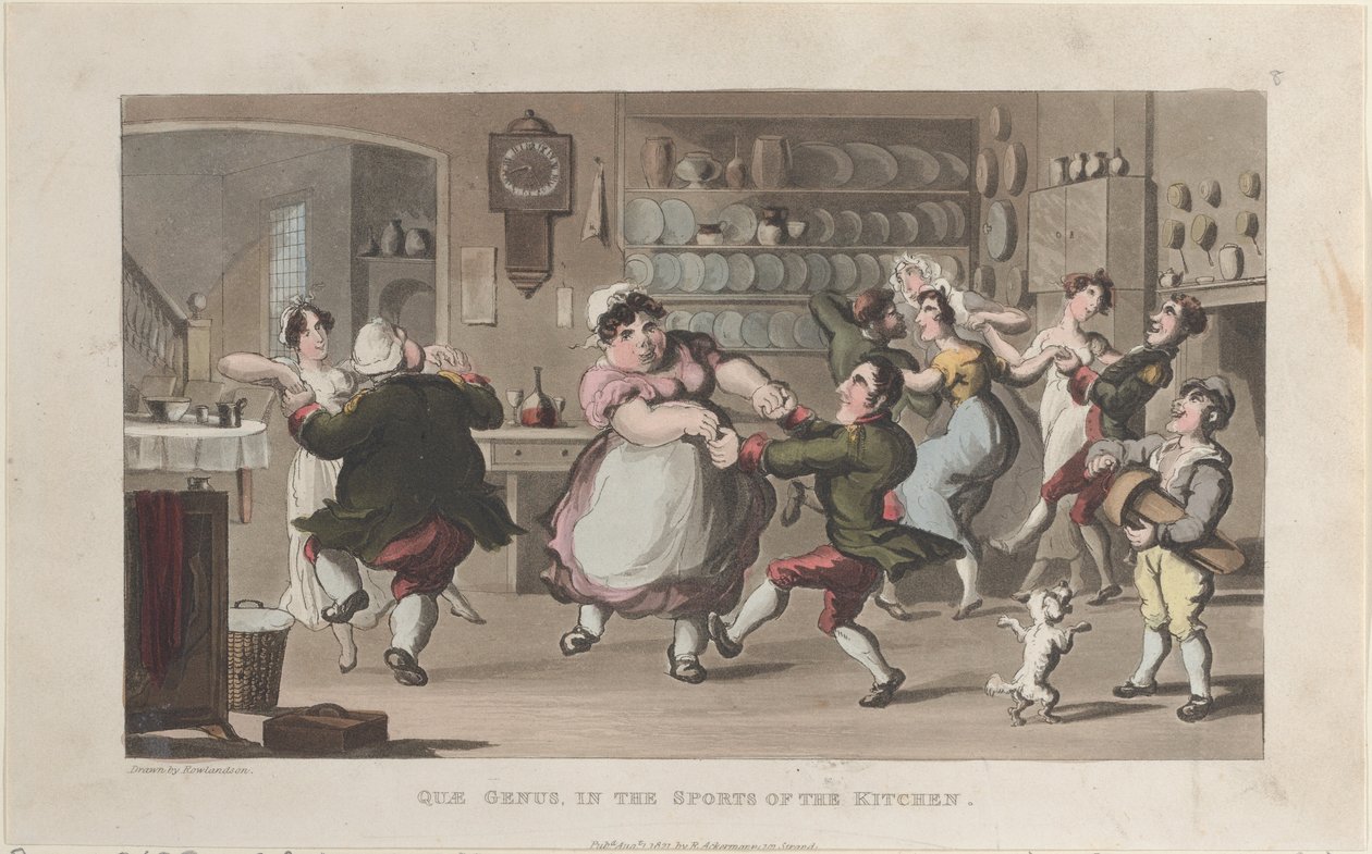 Quae Genus, en los deportes de la cocina, de La historia de Johnny Quae Genus... de Thomas Rowlandson