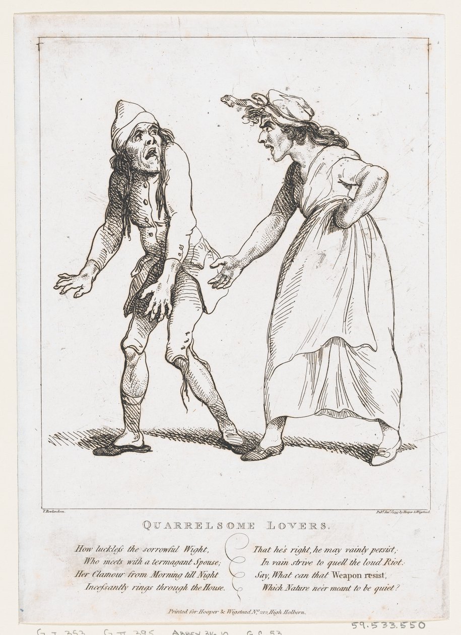 Amantes Pendencieros de Thomas Rowlandson