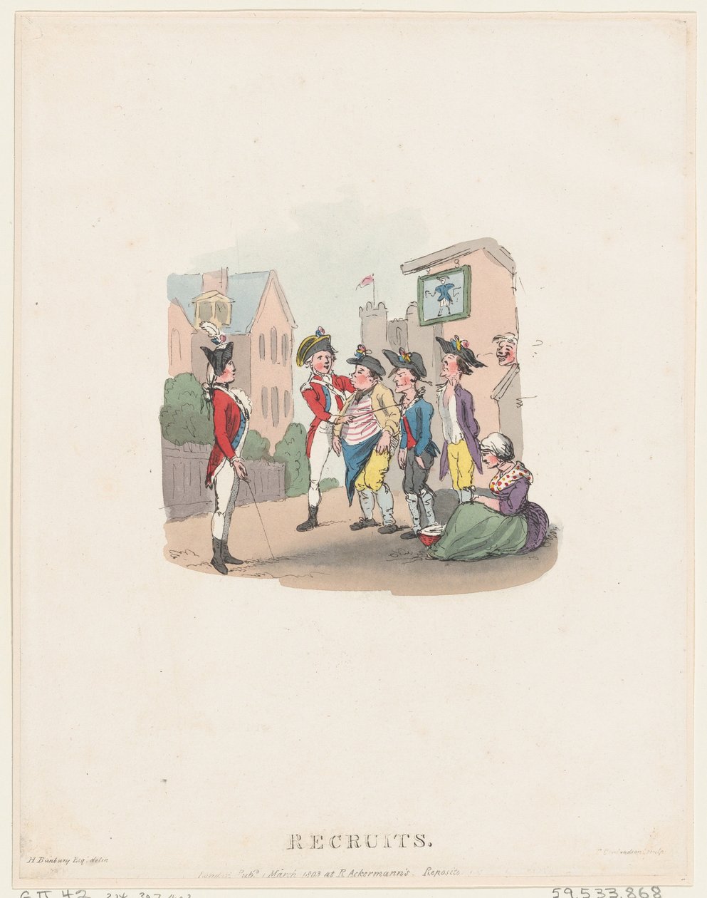 Reclutas, 1 de marzo de 1803 de Thomas Rowlandson