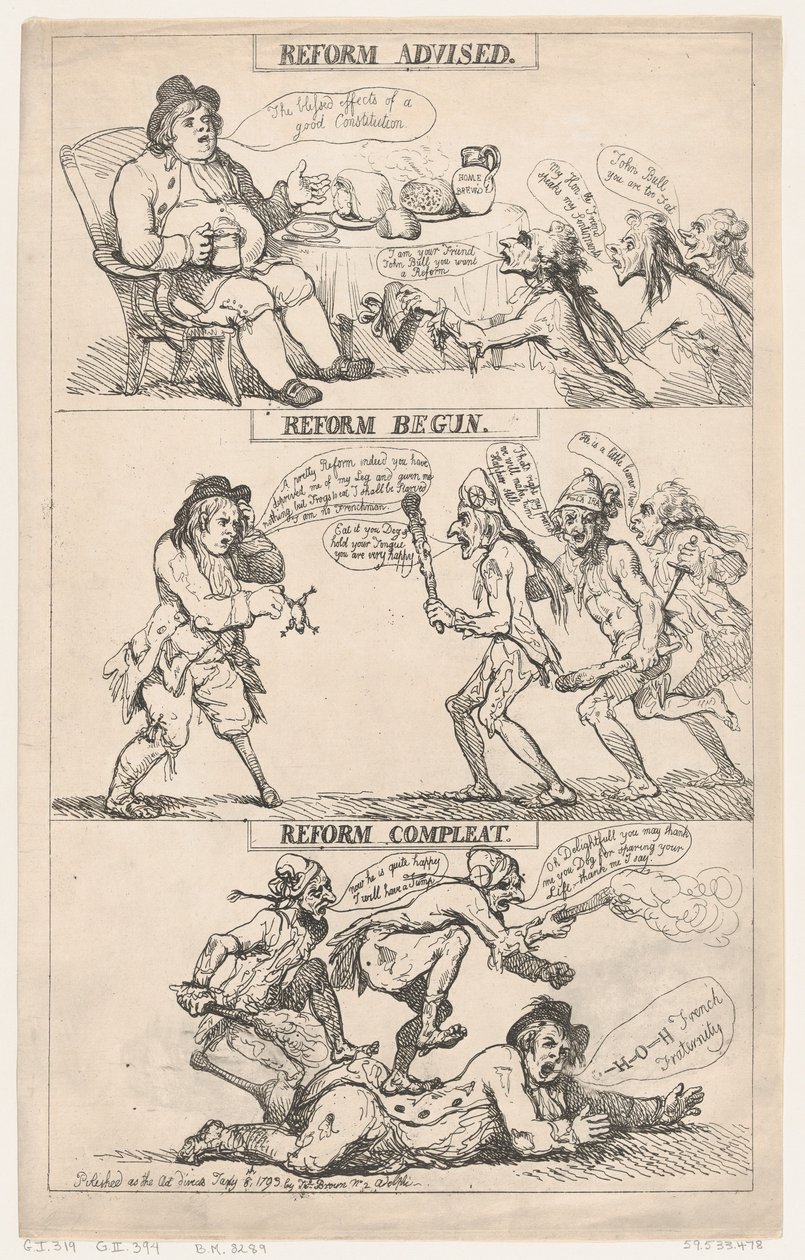 Reforma recomendada, reforma iniciada, reforma completada de Thomas Rowlandson
