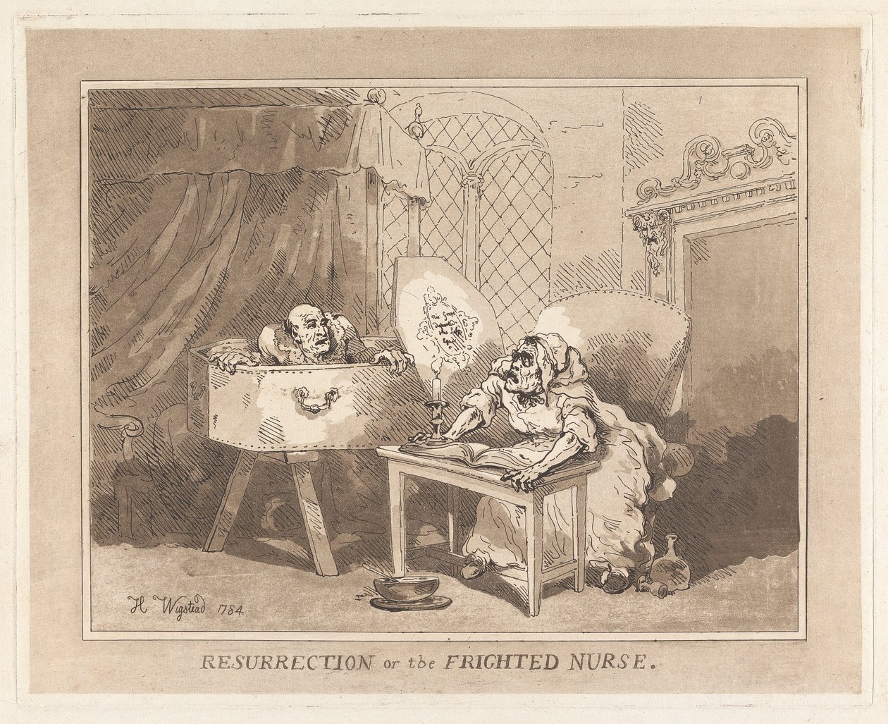 La resurrección o la enfermera asustada de Thomas Rowlandson