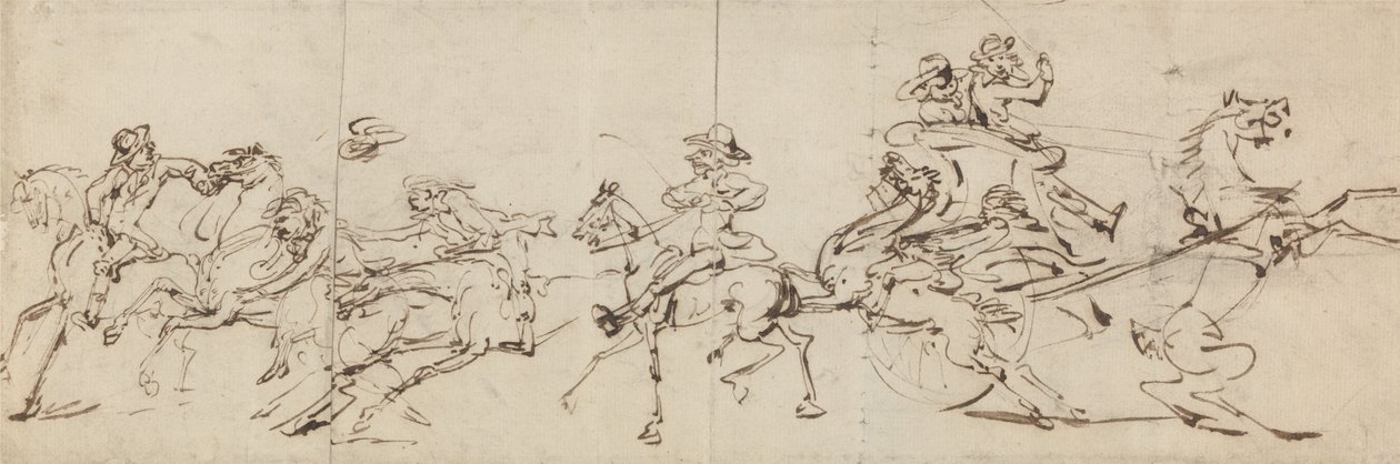 Accidentes de moto y de coche de Thomas Rowlandson