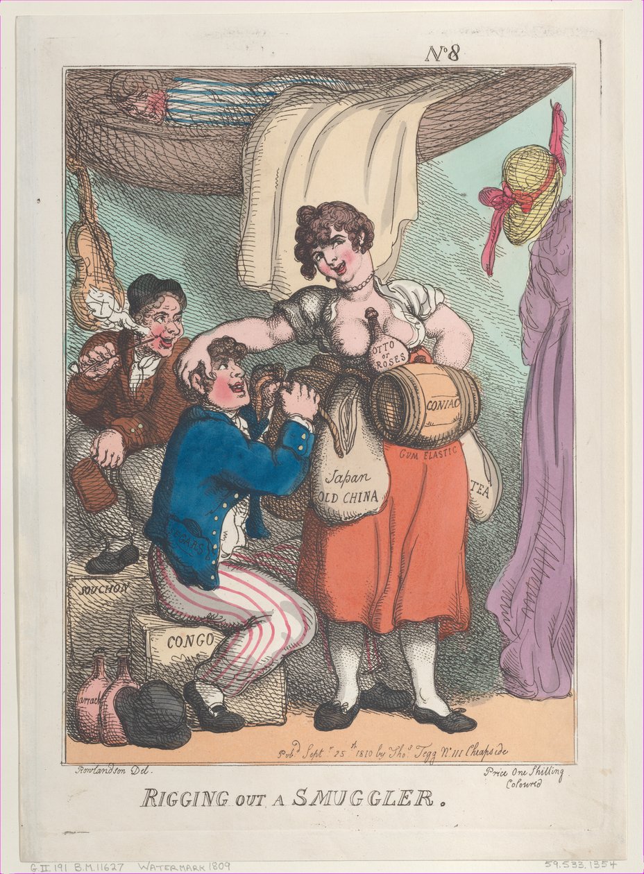 Equipando a un contrabandista, 25 de septiembre de 1810 de Thomas Rowlandson