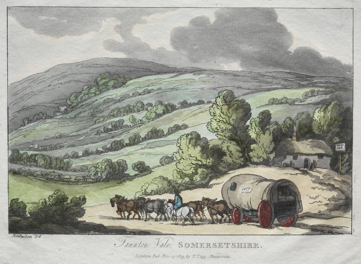 Bocetos de Rowlandson de la naturaleza: Taunton Vale, Somersetshire de Thomas Rowlandson
