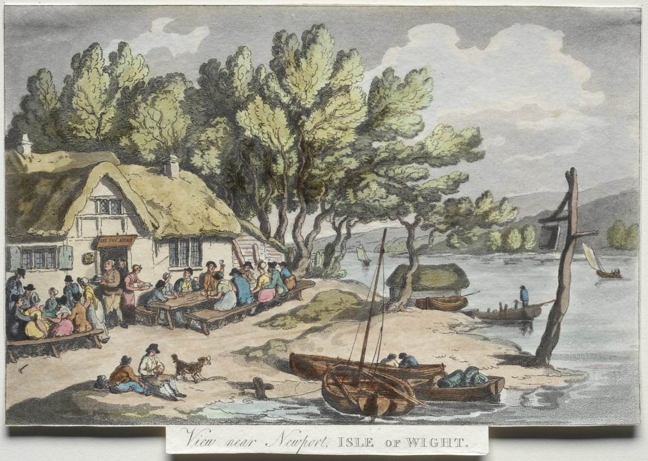 «Bocetos de la naturaleza», de Rowlandson: Vista cerca de Newport, Isla de Wight de Thomas Rowlandson