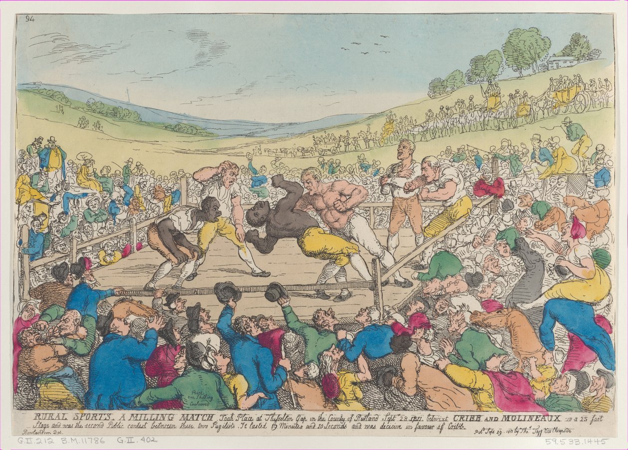Deportes rurales, una pelea de boxeo, 29 de septiembre de 1811 de Thomas Rowlandson