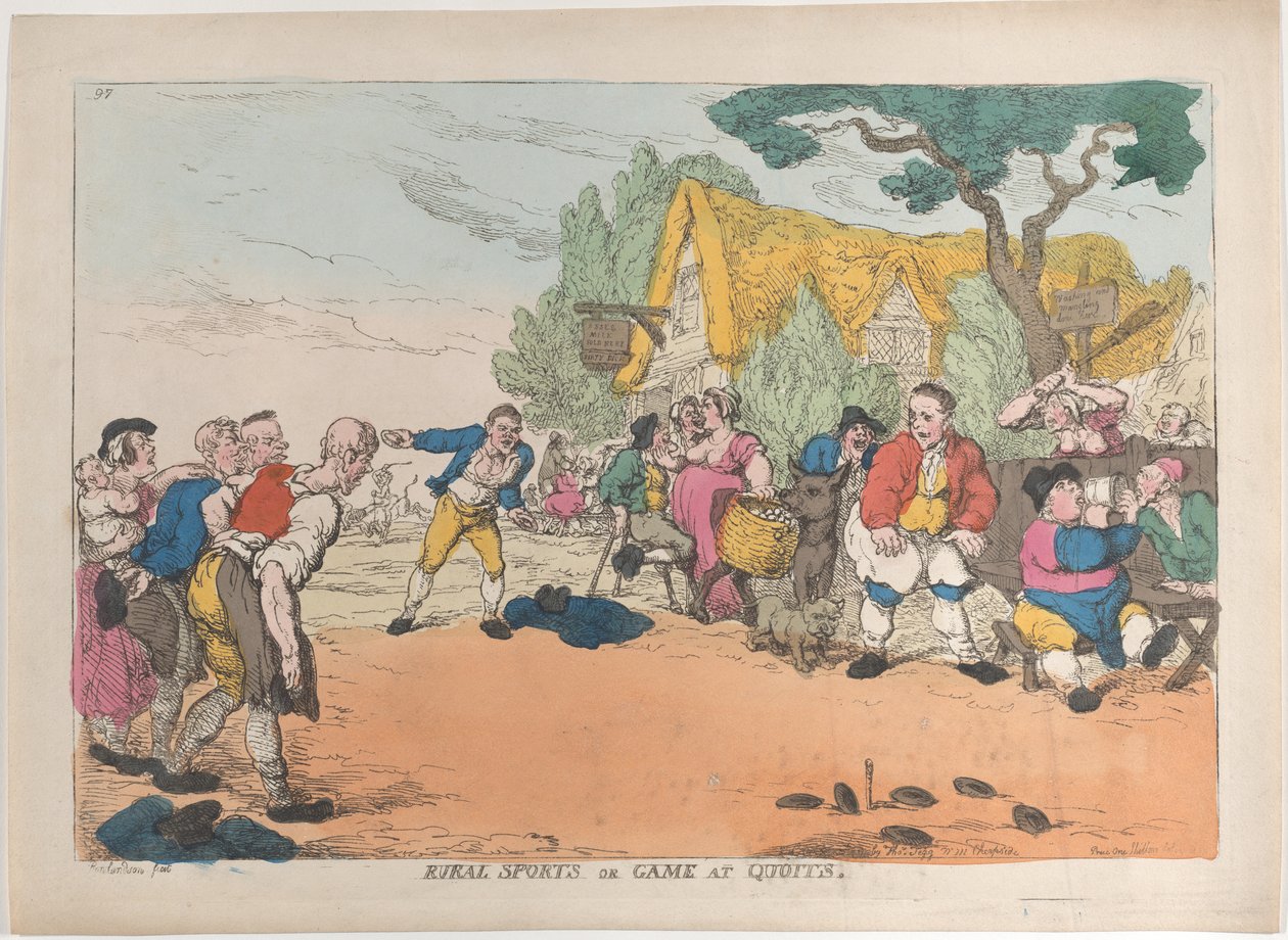 Deportes rurales o juego de tejos, 30 de octubre de 1811 de Thomas Rowlandson