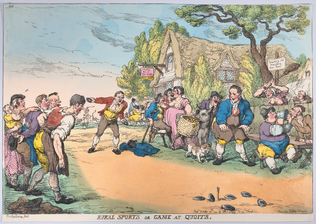Deportes Rurales o Juego de Tejos, 30 de octubre de 1811 de Thomas Rowlandson
