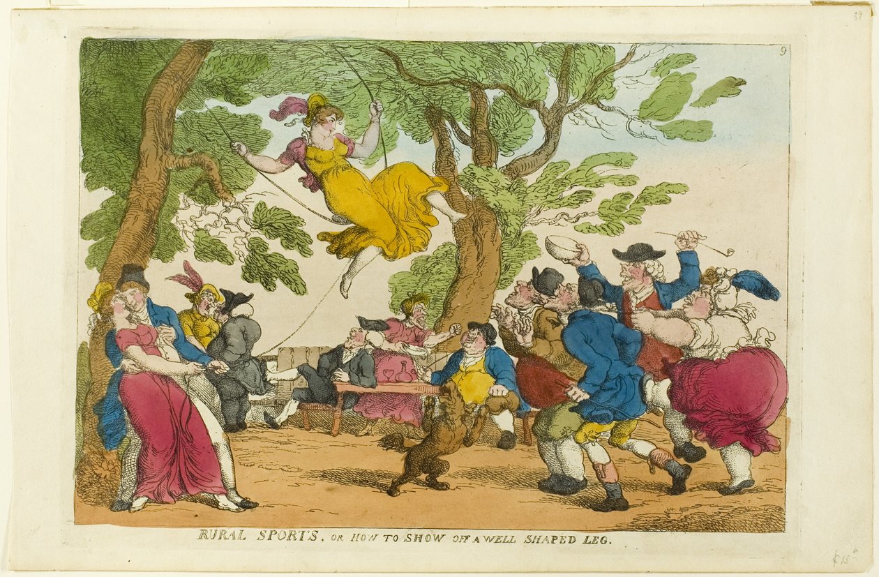 Deportes rurales, o cómo lucir una pierna bien formada de Thomas Rowlandson