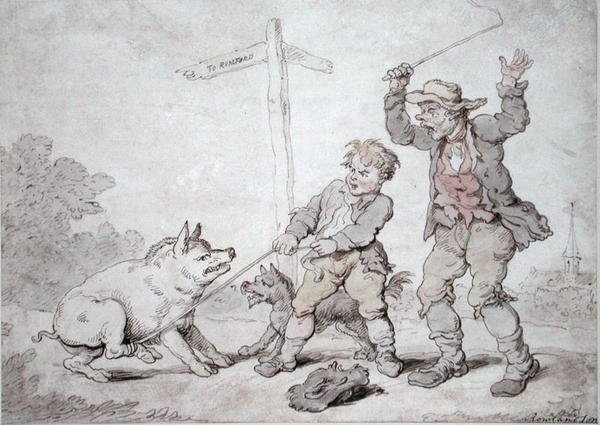 Tocino oxidado (terquedad y persuasión) de Thomas Rowlandson