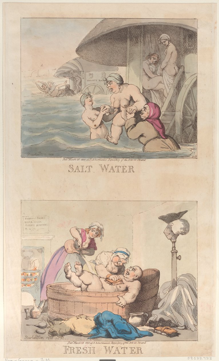 Agua salada y agua dulce de Thomas Rowlandson