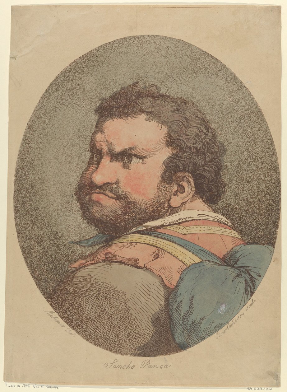 Sancho Panza, de Don Quijote, ca. 1776 de Thomas Rowlandson