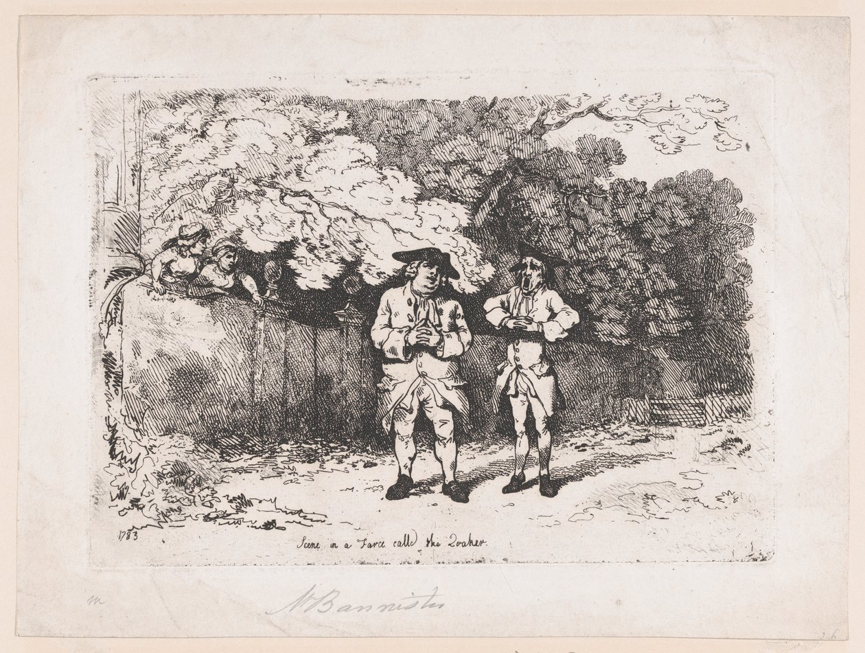 Escena en una farsa llamada El Cuáquero, 22 de diciembre de 1783 de Thomas Rowlandson