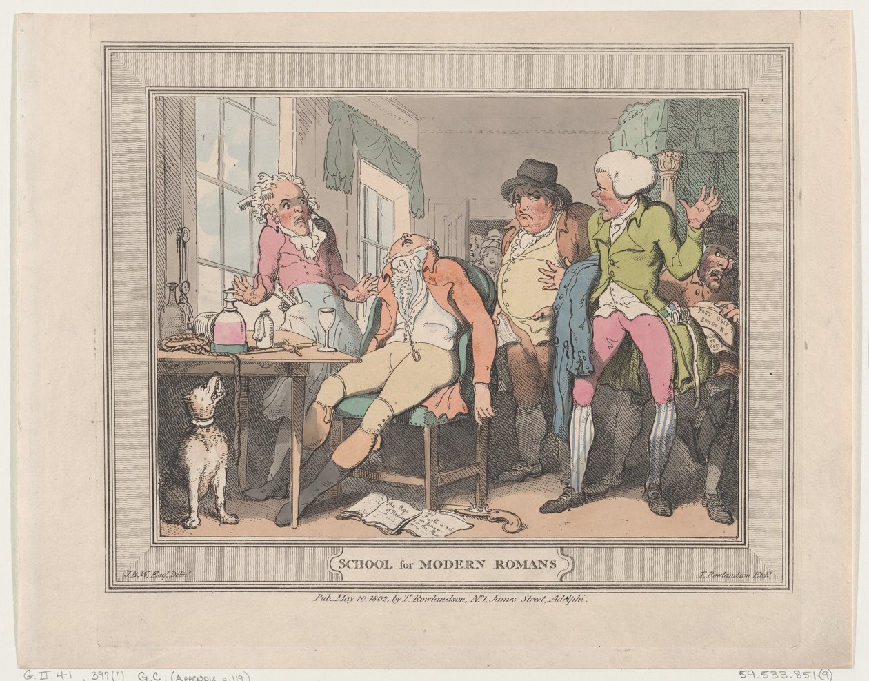 Escuela para romanos modernos, 10 de mayo de 1802 de Thomas Rowlandson