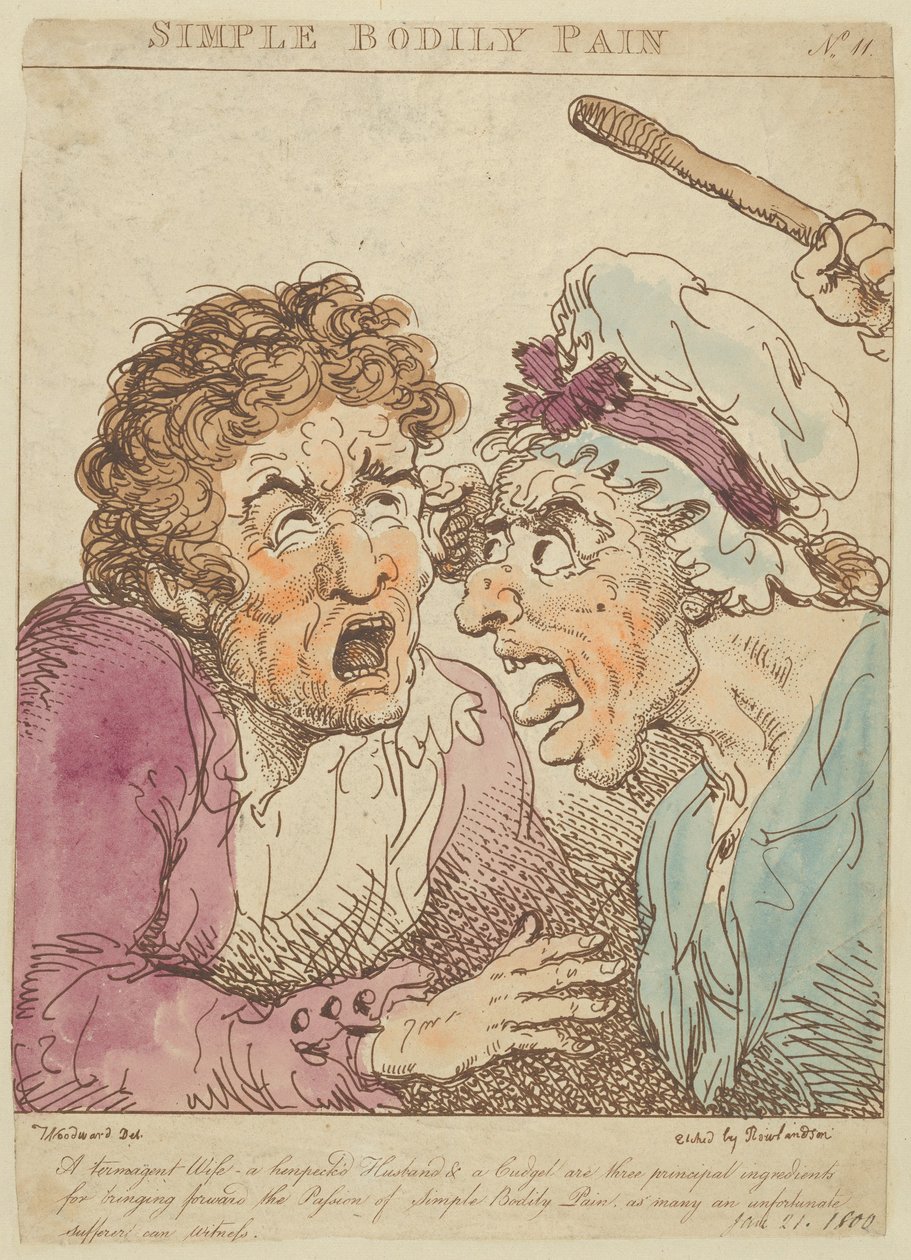 Dolor corporal simple, 1800 de Thomas Rowlandson