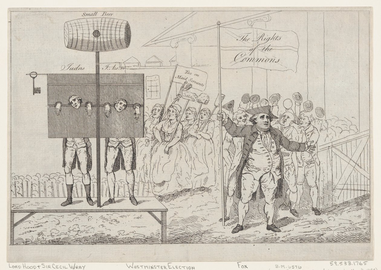 Sir Cecil Wray en la picota, 7 de mayo de 1784 de Thomas Rowlandson