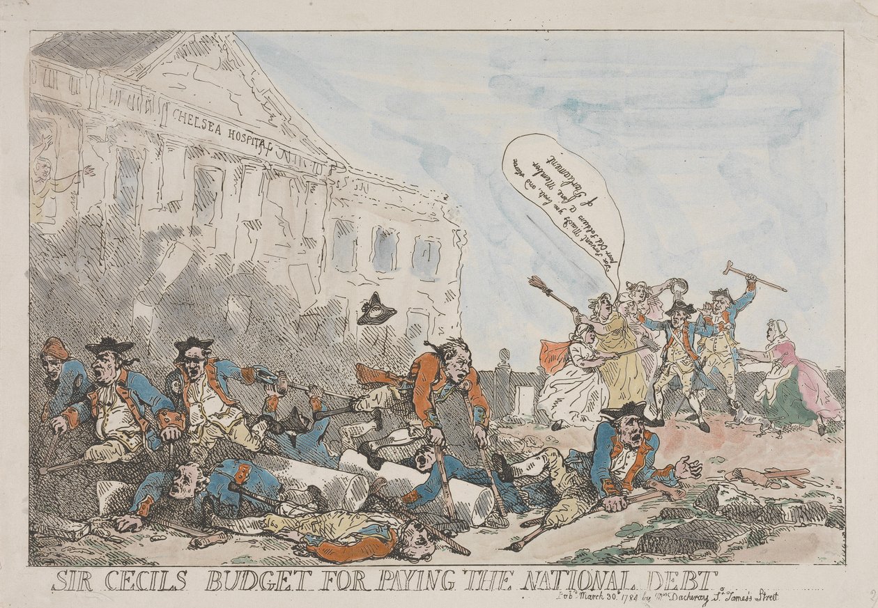 El presupuesto de Sir Cecil para el pago de la deuda pública de Thomas Rowlandson