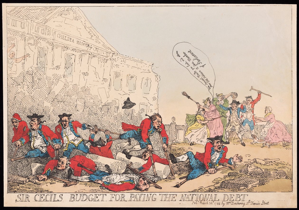 El Presupuesto de Sir Cecil para Pagar la Deuda Nacional de Thomas Rowlandson