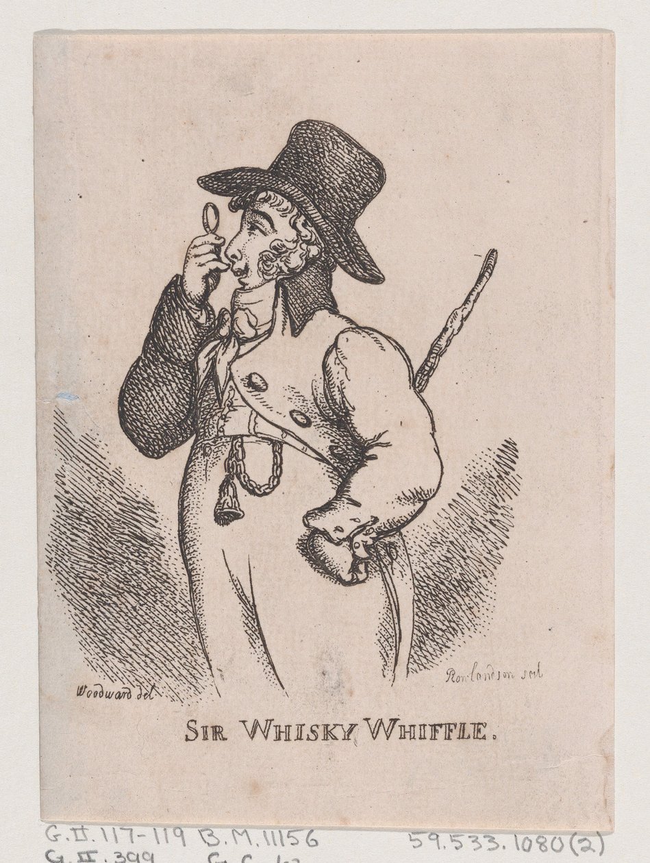 Sir Whisky Whiffle, abril de 1808 de Thomas Rowlandson