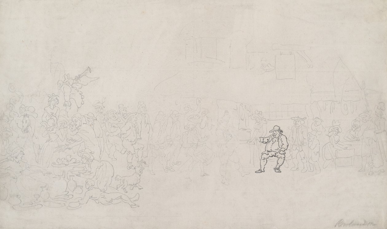Boceto para «El reclutador» de Thomas Rowlandson