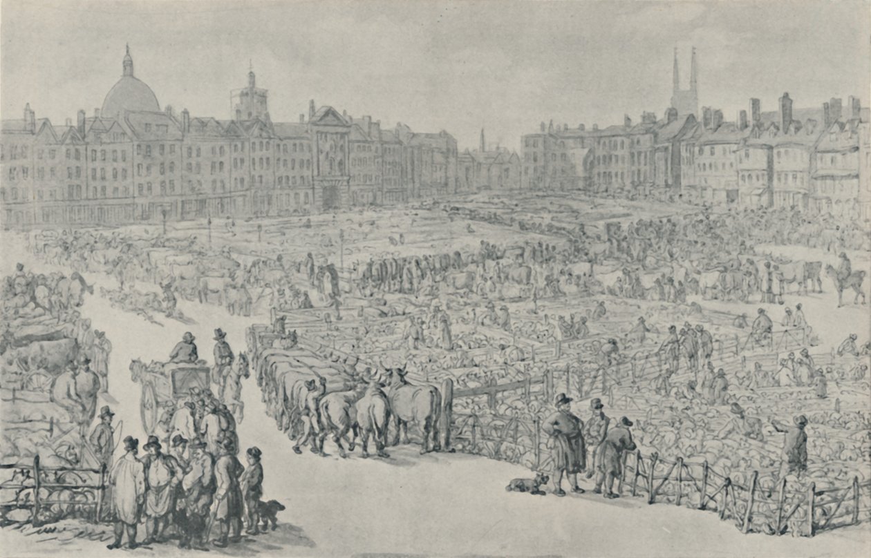 Mercado de Smithfield, 1810, 1920 de Thomas Rowlandson