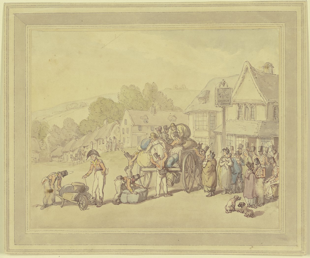 Soldados en una taberna de Thomas Rowlandson