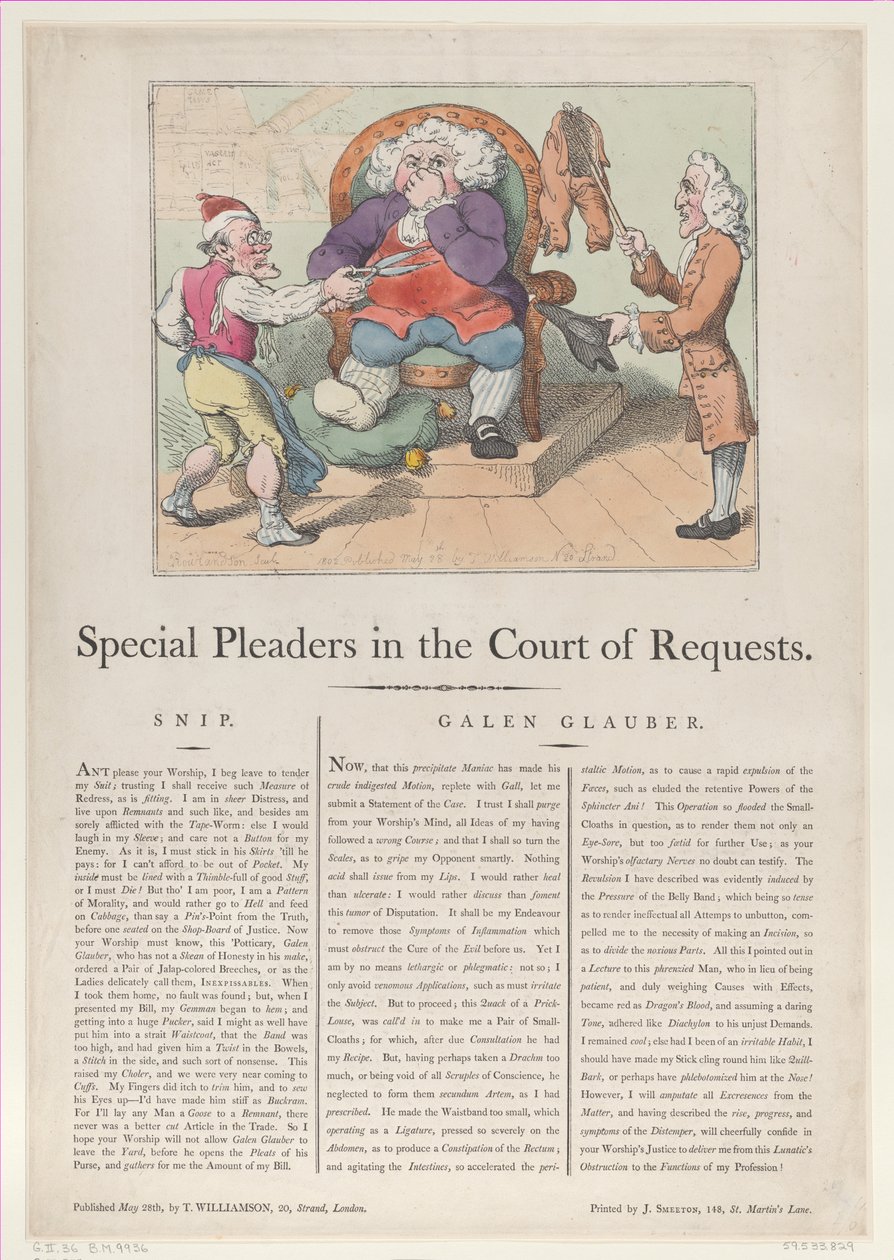 Abogados especiales en el Tribunal de Solicitudes, 28 de mayo de 1802 de Thomas Rowlandson