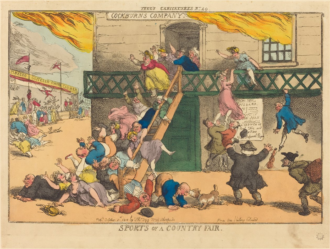 Deportes de una feria rural de Thomas Rowlandson