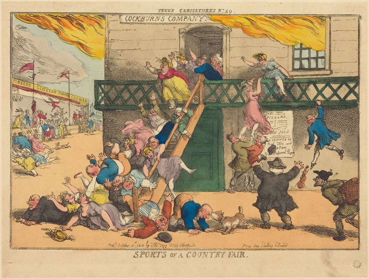 Deportes de una feria rural de Thomas Rowlandson