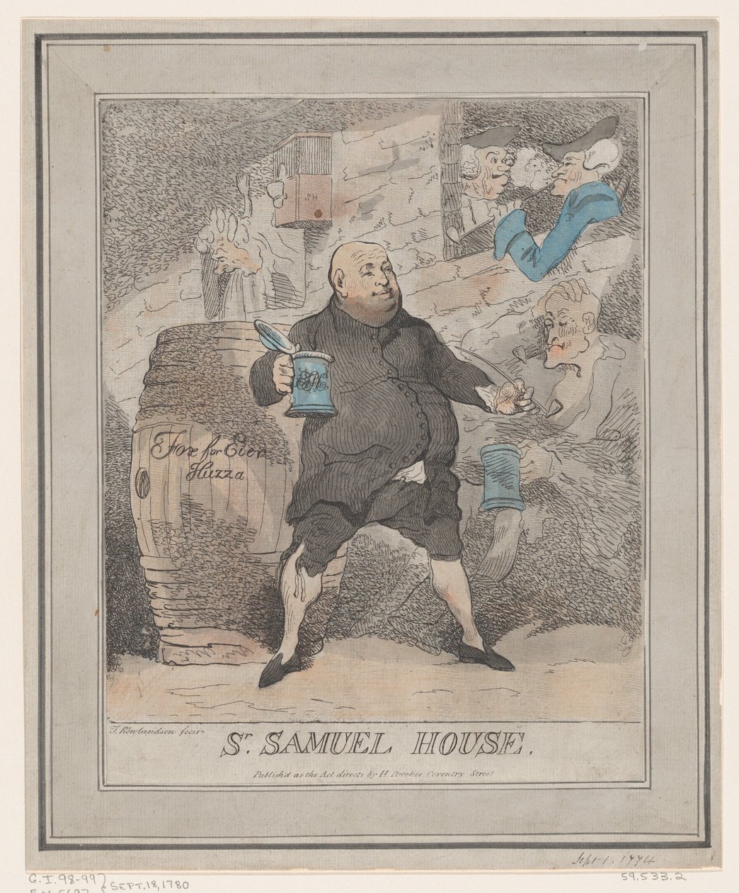 Sr. Samuel House, [1780] reeditado 1786-91 de Thomas Rowlandson