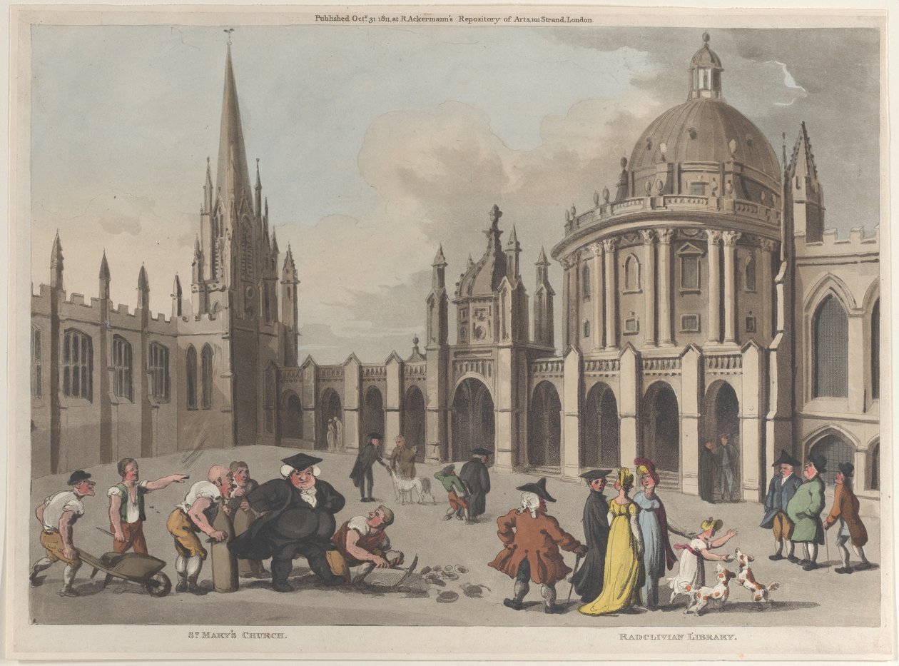 Iglesia de Santa María, Biblioteca Radcliviana, 31 de octubre de 1811 de Thomas Rowlandson