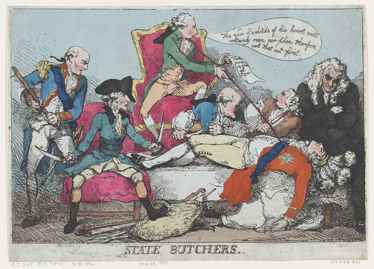 Carniceros del estado, 28 de enero de 1789 de Thomas Rowlandson
