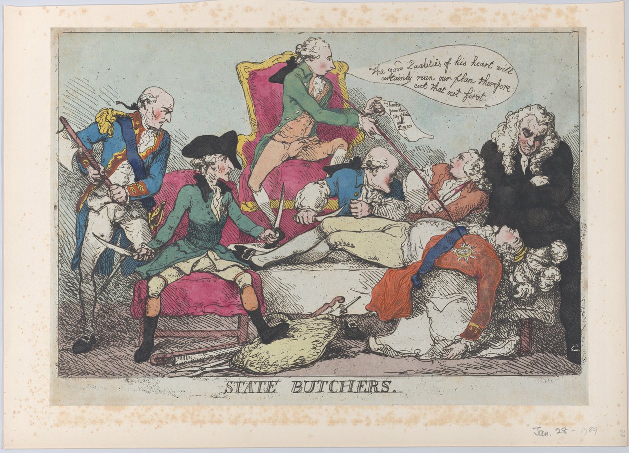 Carniceros del Estado, 28 de enero de 1789 de Thomas Rowlandson